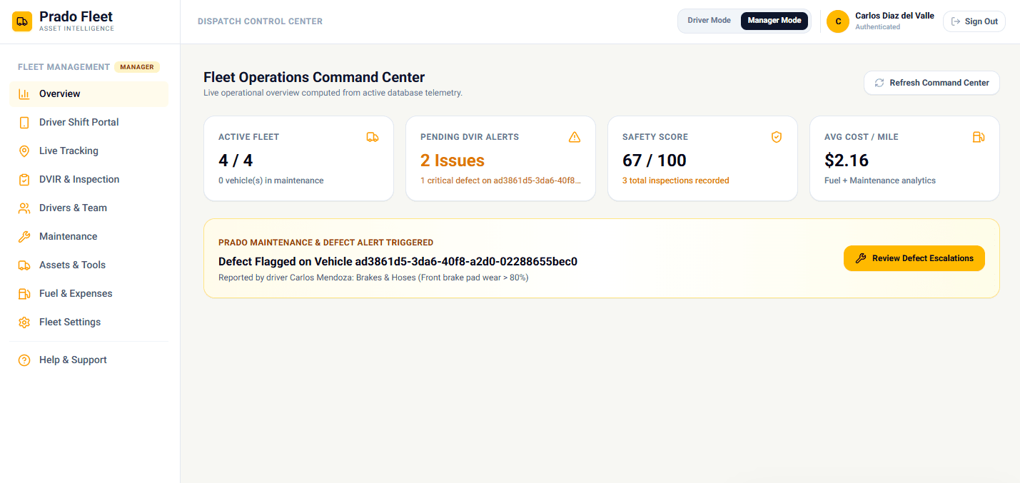 Live Fleet Tracking & Telematics